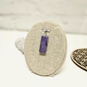 Pendentif en Charoïte rectangulaire
