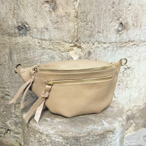 Sac banane cuir SACHA double fermeture éclair