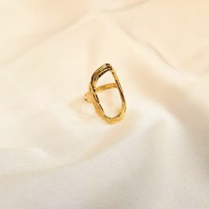 Bague Acier Doré Aurélia