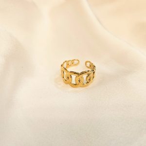 Bague Acier Doré Sora