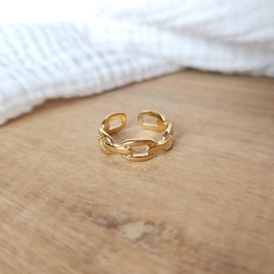 Bague anneau maille marine