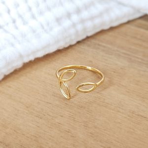 Bague Lotus dorée