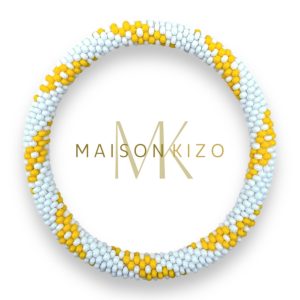 Bracelet Népalais Blanc et Jaune