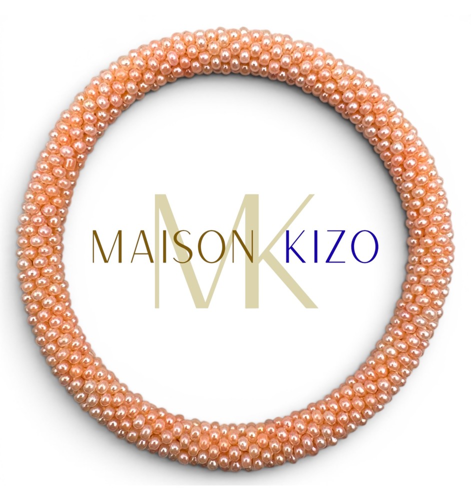 Bracelet népalais orange pale