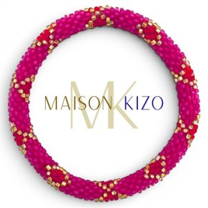 Bracelet népalais rose fushia