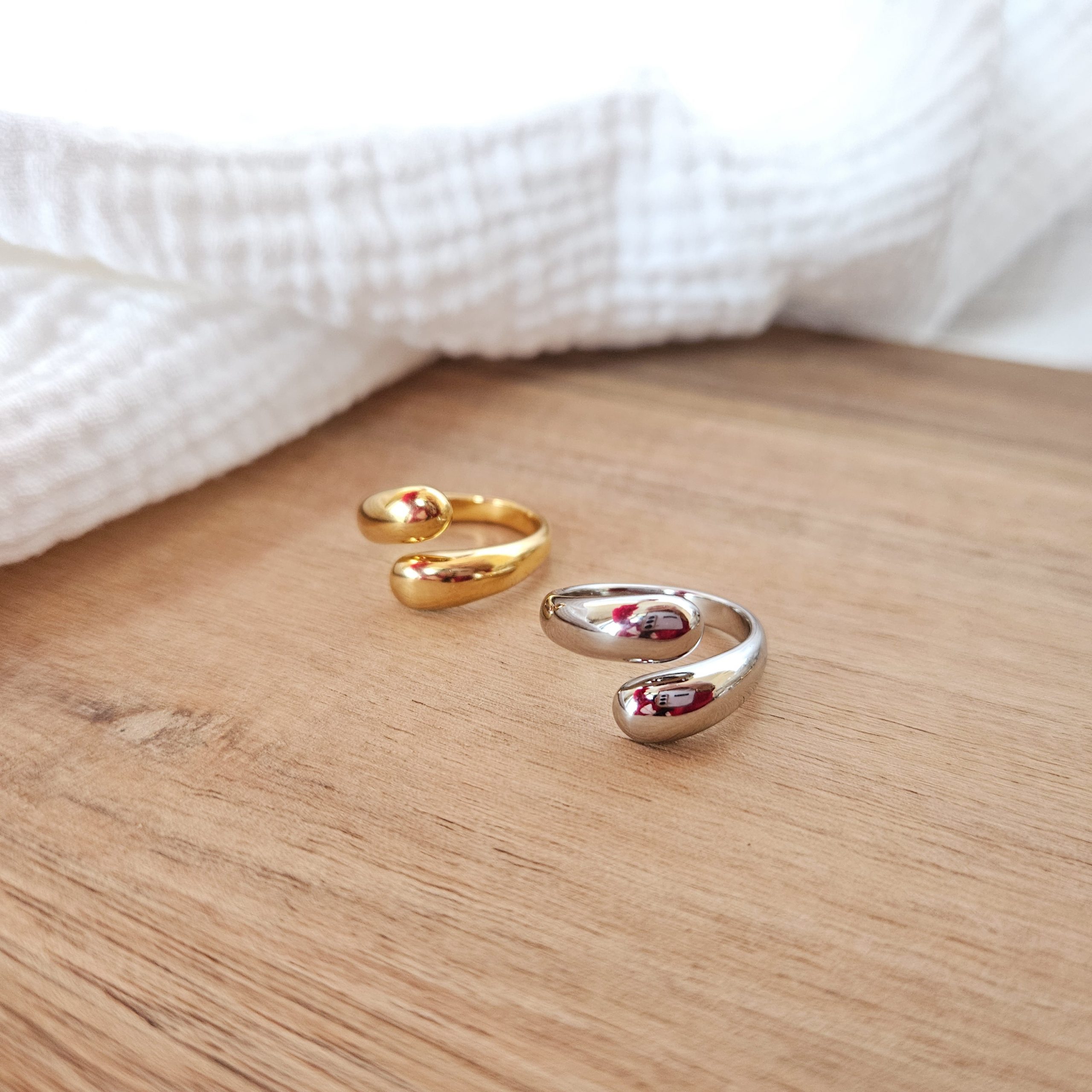 Bague Gouttes Doré