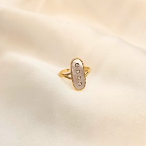 Bague dorée Marine