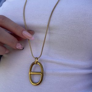 Sautoir maille marine doré unique