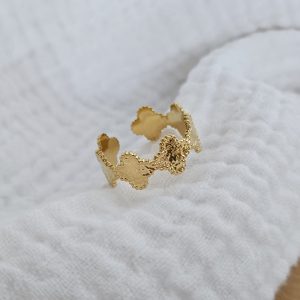 Bague trèfles dorés